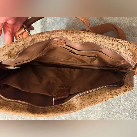 Bellemonde Vegan Leather laptop/briefcase shoulder bag brown unisex - Picture 3 of 10